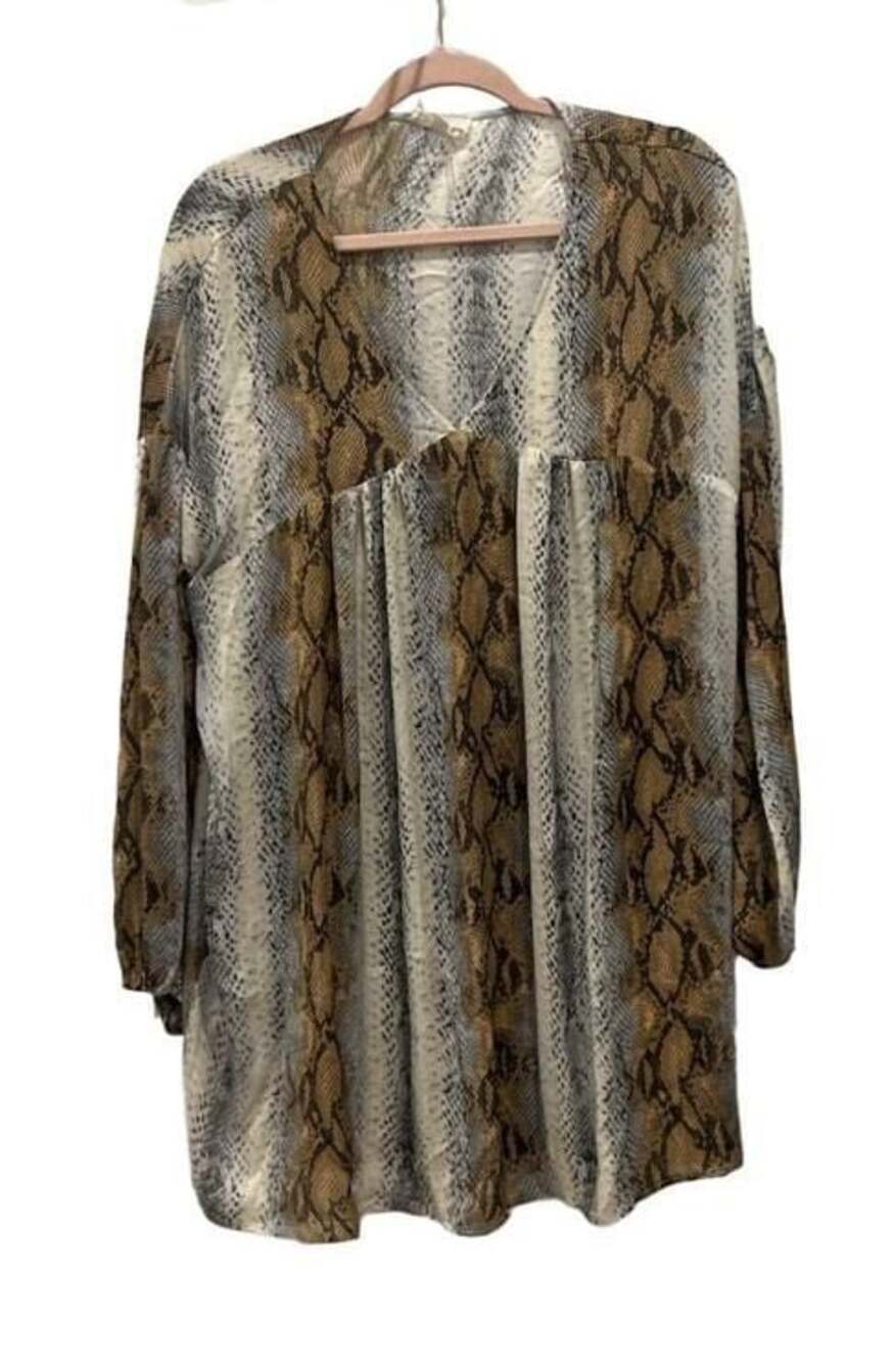 Entro Python Print Babydoll Dress